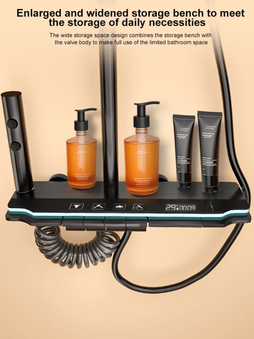 Coloană de duș cu afișaj si Termostat Novara, culoare gri [13]