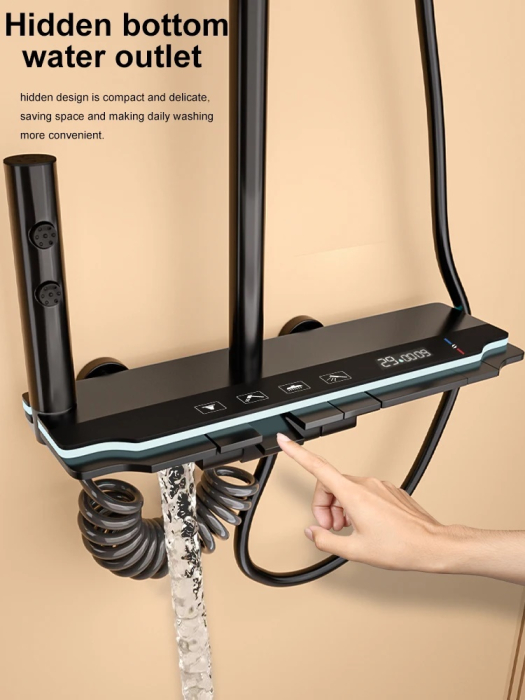 Coloană de duș cu afișaj si Termostat Novara, culoare gri [15]