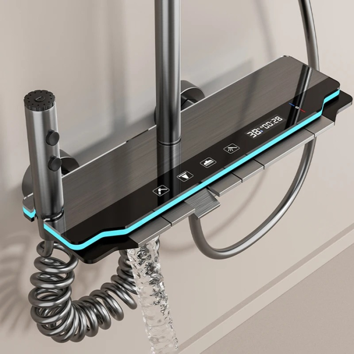 Coloană de duș cu afișaj si Termostat Novara, culoare gri [6]