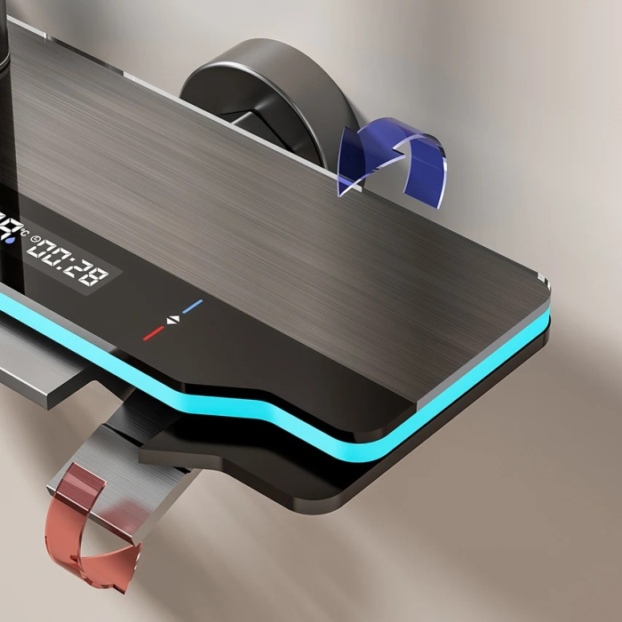 Coloană de duș cu afișaj si Termostat Novara, culoare gri [3]