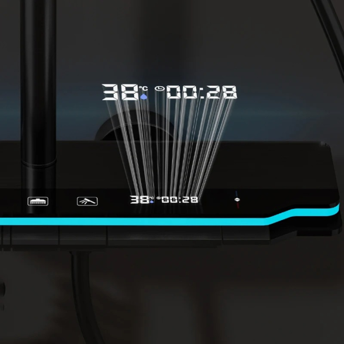 Coloană de duș cu afișaj si Termostat Novara, culoare gri [5]