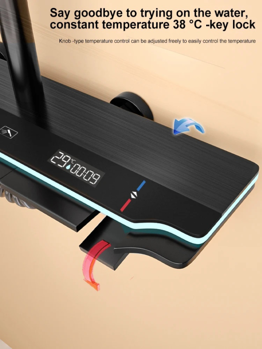 Coloană de duș cu afișaj si Termostat Novara, culoare gri [9]