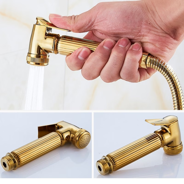 Coloană de Duș Modernă, 4 Funcții, Alb/Auriu [3]