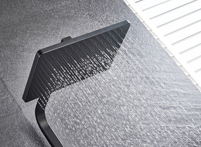 Coloana dus negru mat 3 functii para furtun dus [4]