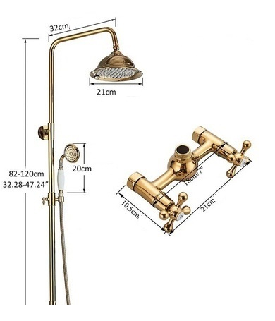 Coloana dus auriu lucios vintage elegant [4]
