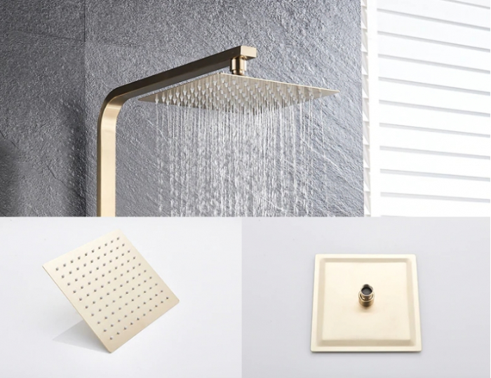 Coloana dus Gold lucios periat, 3 functii para furtun dus [4]