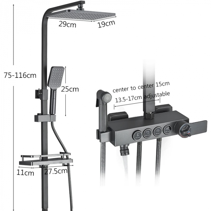 Coloana dus termostat 4 functii [3]