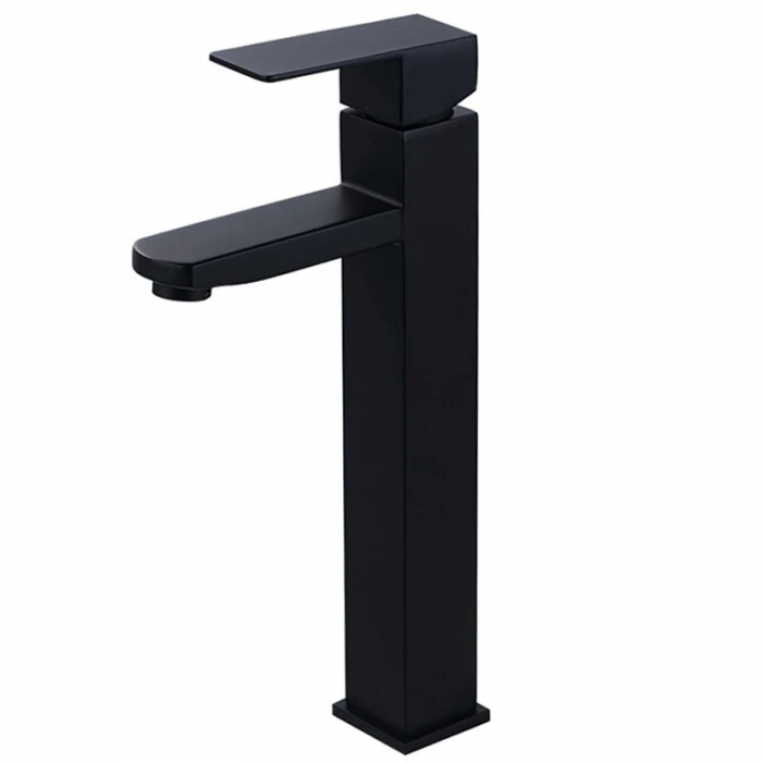 Baterie lavoar neagra, pipa inalta, montare pe blat, Nova Black [2]