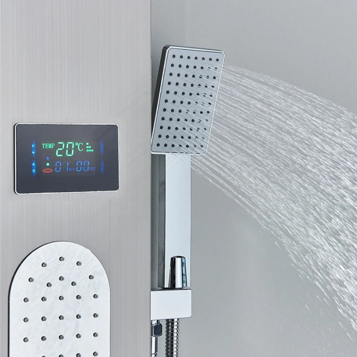 Panel de dus multifunctional cu Led, afisaj digital, jeturi SPA, efect de ploaie, sistem de masaj, 5 functii de curgere a apei [7]