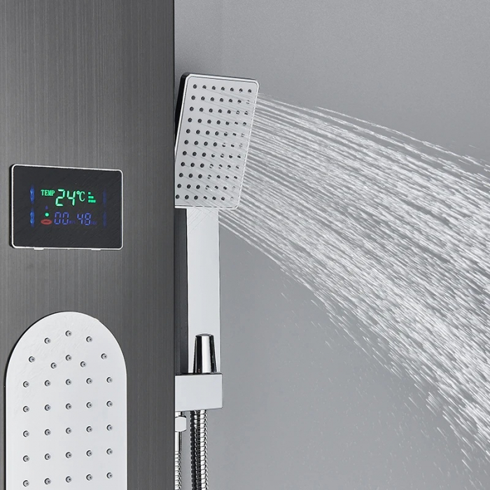 Panel de dus multifunctional cu Led, afisaj digital, jeturi SPA, efect de ploaie, sistem de masaj, 5 functii de curgere a apei [4]