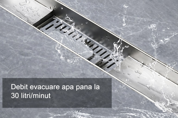 Rigola dus Faiantabila, din inox, lungime de la 40 cm la 120 cm [6]