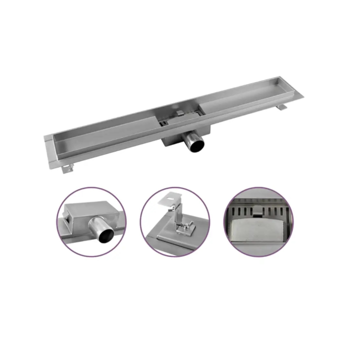 Rigola dus Faiantabila, din inox, lungime de la 40 cm la 120 cm [14]