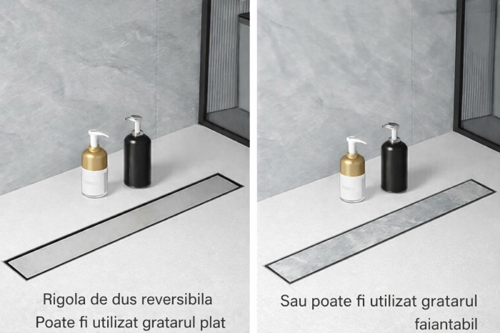 Rigola dus Faiantabila, din inox, lungime de la 40 cm la 120 cm [7]