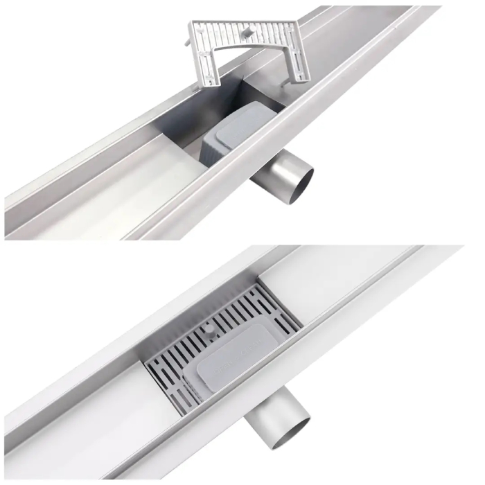 Rigola dus Faiantabila, din inox, lungime de la 40 cm la 120 cm [19]