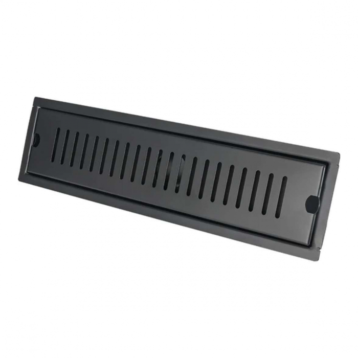 Rigola pardoseala, negru mat, 60 X 10cm, iesiere pe 40 mm, antimiros [2]