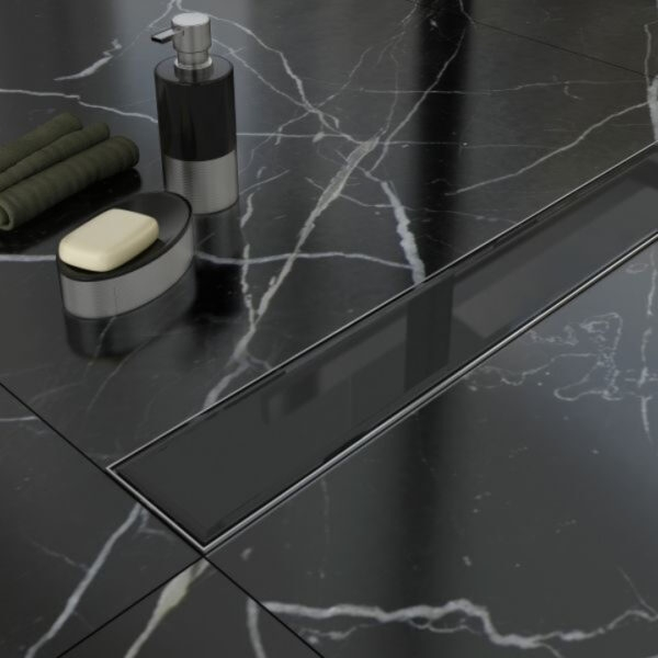 Rigola dus cu sticla neagra, integral inox , lungime 50cm,60cm,70cm,90cm [4]