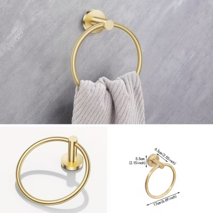 Set accesorii baie, auriu periat [4]