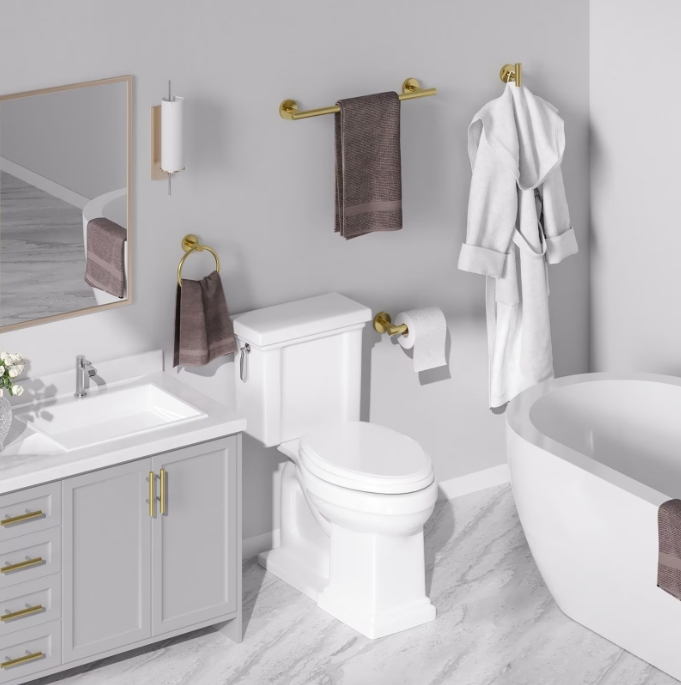 Set accesorii baie, auriu periat [5]