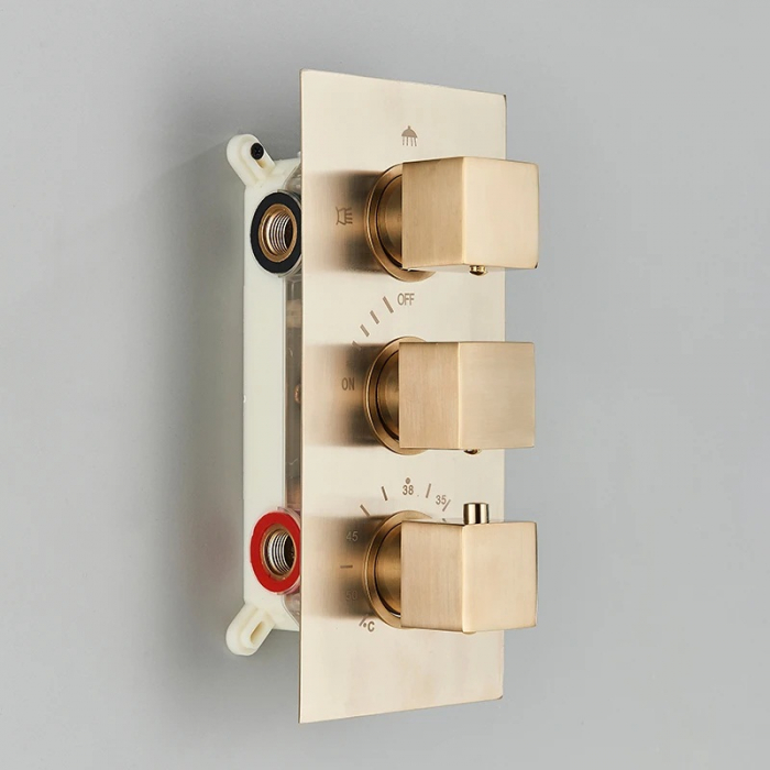 Set de dus cu termostat, auriu periat,3 functii de curgere a apei [5]