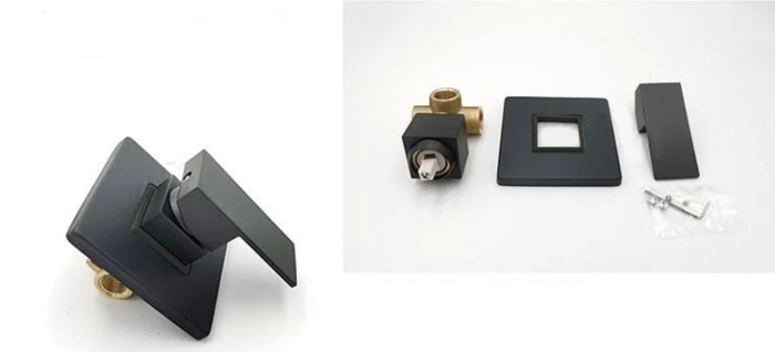 Set de dus incastrat cu para 30cm, negru mat [4]