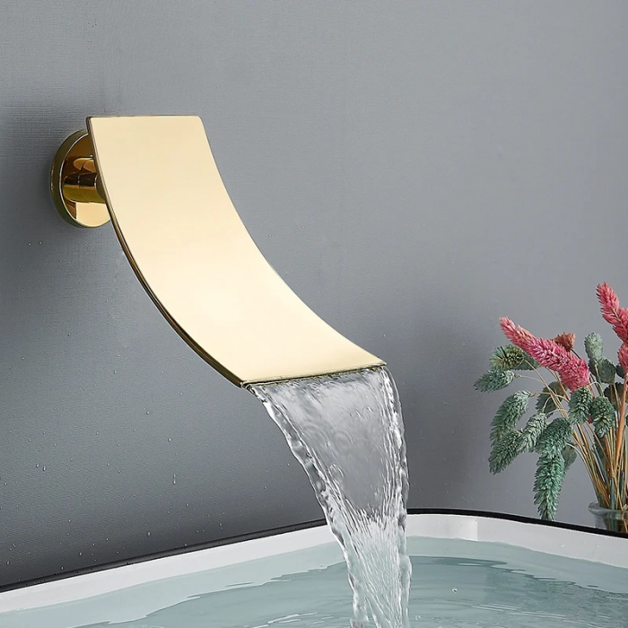 Set de dus incastrat Gold lucios cu para patrata 30 cm latura , 3 functii de curgere a apei [4]