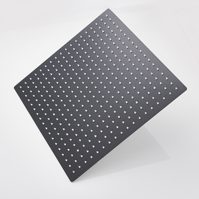 Set de dus negru incastrat cu para patrata 30 cm latura, 3 functii de curgere a apei [9]