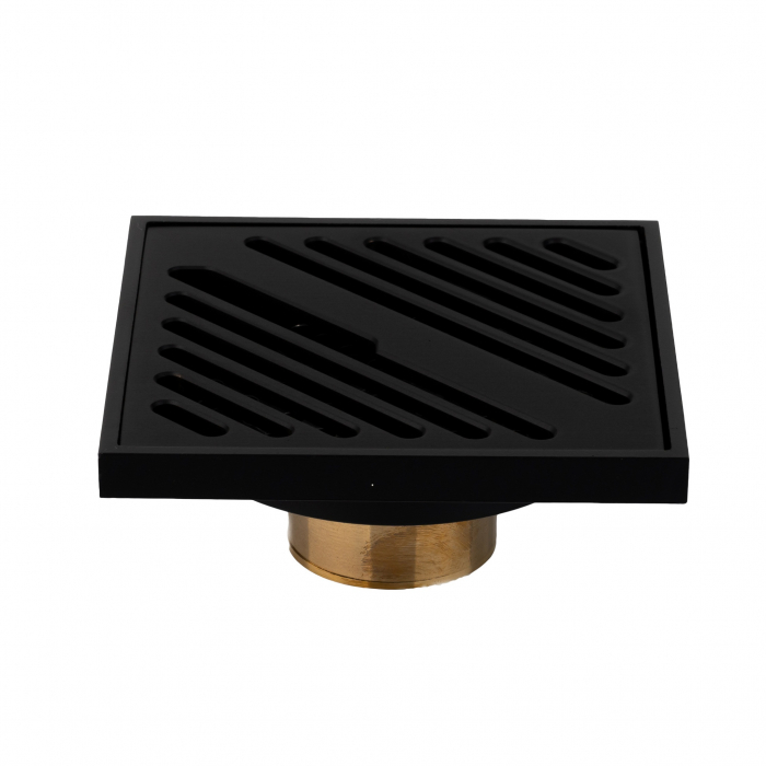 Sifon pardoseala 10×10 cm, negru mat [3]
