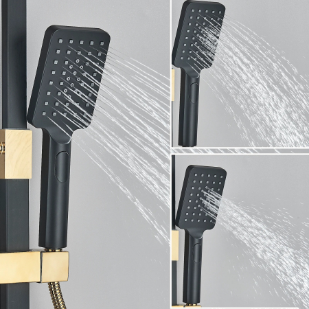 Coloana dus negru auriu cu termostat si 4 functii curgere apa [3]