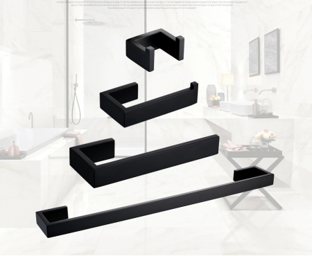 Accesorii baie negru mat 4 piese [4]