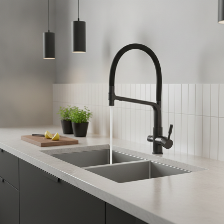 Baterii Bucatarie - Baterie bucatarie cu 3 cai pentru filtru de purificare a apei