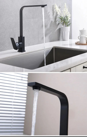 Baterie bucatarie, negru mat [5]