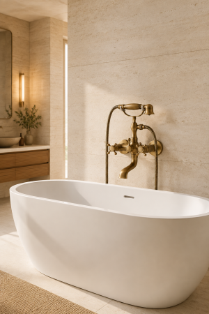 BATERII CADA - Baterie cada bronz antizchizat, set dus inclus, doua functii