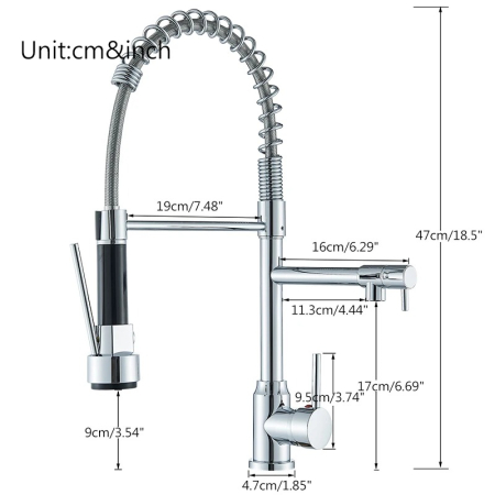 Baterie bucatarie cu dus extractabil si pipa suplimentara apa potabila [3]
