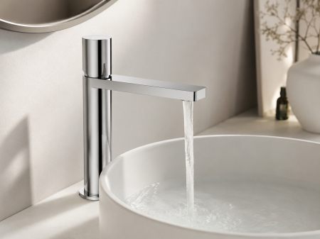 Baterie Lavoar Crom lucios, Monocomandă – Design Modern, 19 cm [0]