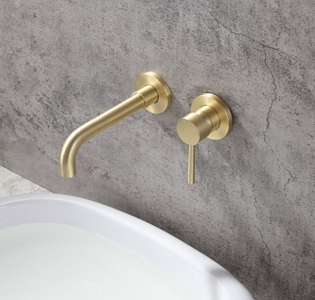 Baterie lavoar incastrata gold periat, Nova Gold [4]