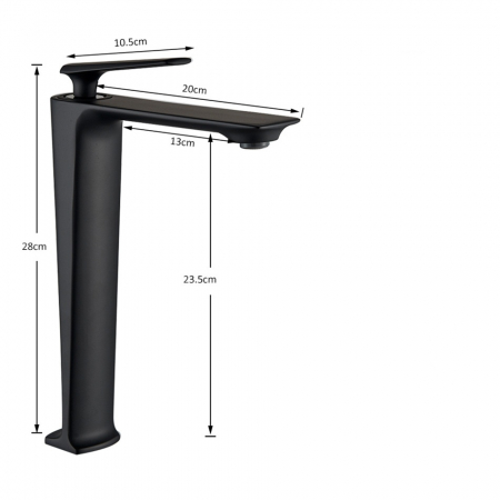 Baterie lavoar montare blat, Nova Black [3]