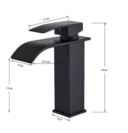 Baterie lavoar neagra tip cascada [2]