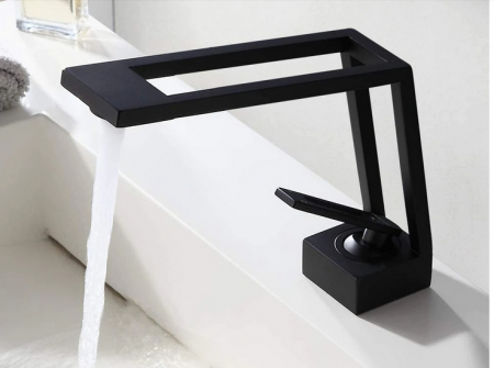 Baterie lavoar negru mat, alama solida [7]