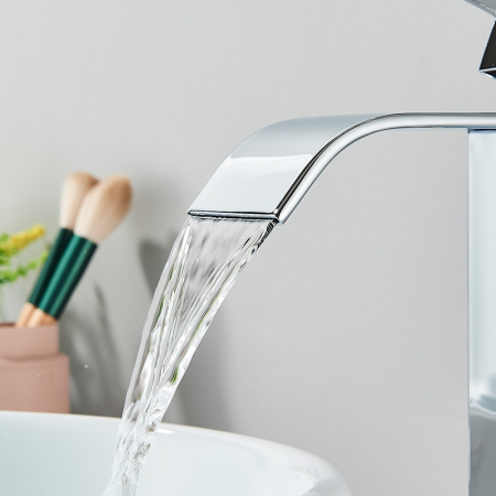 Baterie lavoar tip cascata crom lucios, montare blat [1]