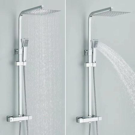 COLOANE/ PANEL DUS - Coloana dus crom lucios cu termostat