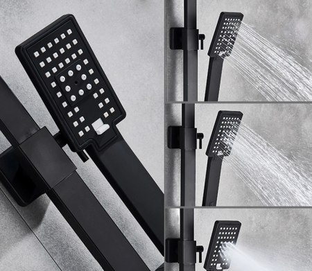 Coloana dus inox negru mat 3 functii para furtun dus [4]
