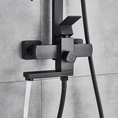 Coloana dus inox negru mat 3 functii para furtun dus [2]