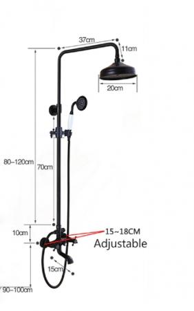 Coloana dus negru antichizat trei functii [5]