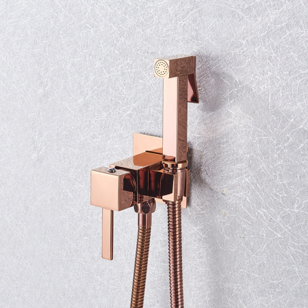 Dus igienic incastrat cupru lucios, design deosebit, doua intrari apa rece/calda [0]