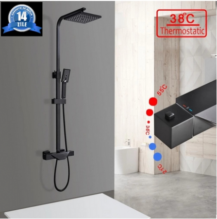 Coloana dus termostat,negru mat, Nova Black [4]