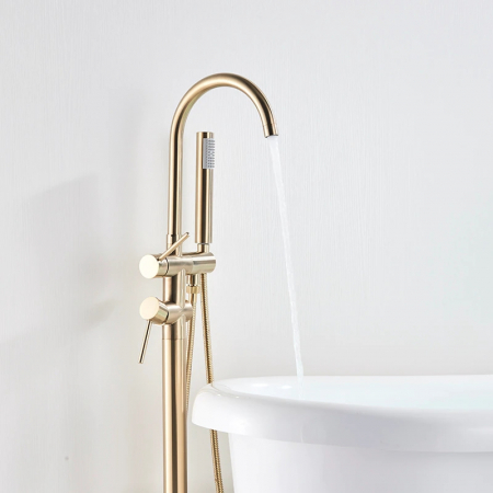 Bateria cada Free-standing, montaj pe podea, finisaj gold periat, Nova gold [1]