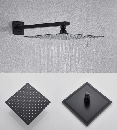 PARA DUS - Para dus patrata 30x30 cm negru mat