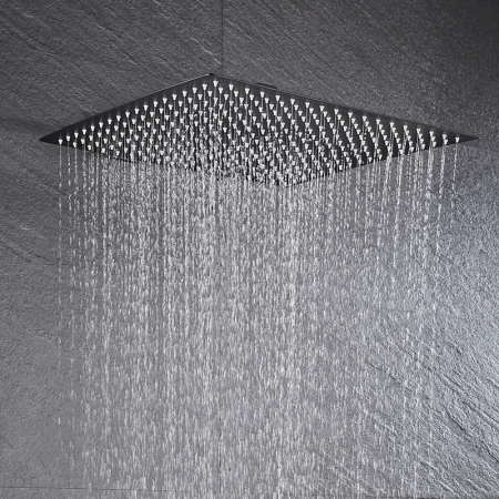 ACCESORII BAIE - Para dus patrata 40 cm neagra