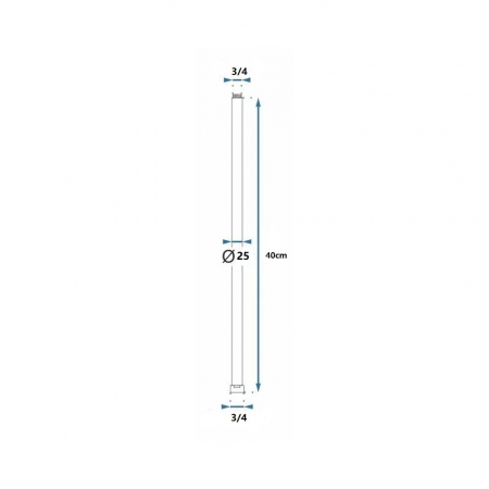 Prelungire coloana duș auriu lucios rotunda 40cm [2]