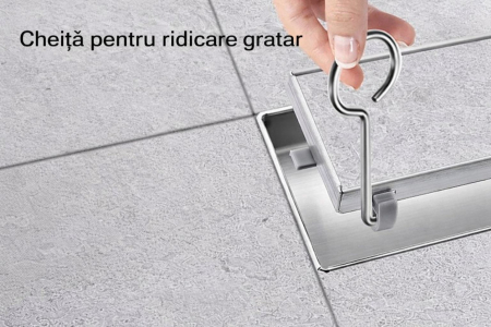 Rigola dus Faiantabila, din inox, lungime de la 90 cm [6]